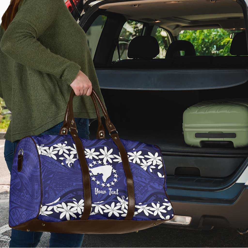 Personalised Cook Islands Pukapuka Travel Bag Tiare Maori Polynesian Waves Tattoo LT14 - Polynesian Pride
