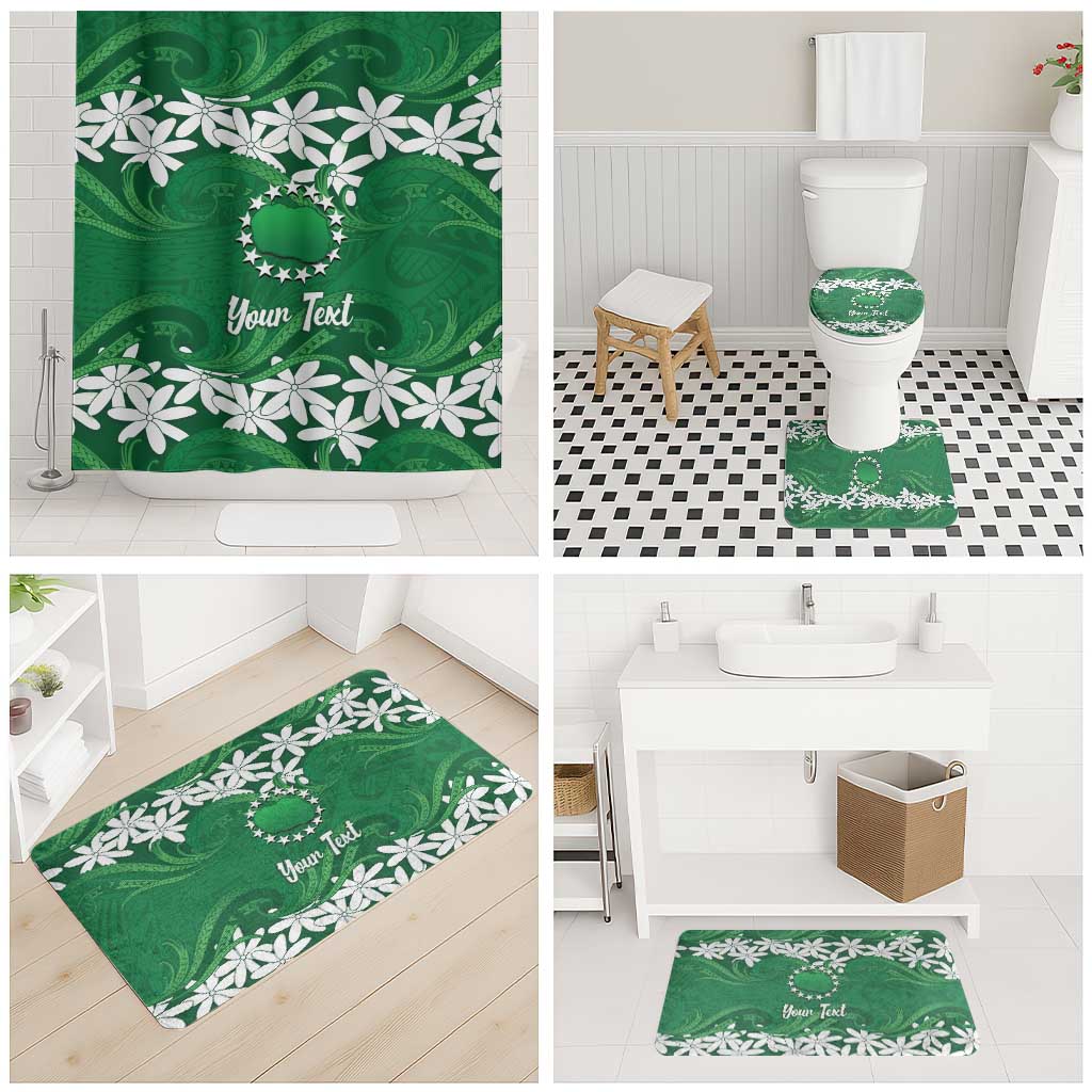 Personalised Cook Islands Rarotonga Bathroom Set Tiare Maori Polynesian Waves Tattoo LT14 - Polynesian Pride