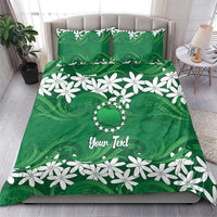 Personalised Cook Islands Rarotonga Bedding Set Tiare Maori Polynesian Waves Tattoo LT14 - Polynesian Pride