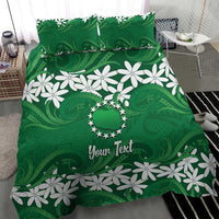 Personalised Cook Islands Rarotonga Bedding Set Tiare Maori Polynesian Waves Tattoo LT14 - Polynesian Pride