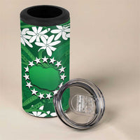 Personalised Cook Islands Rarotonga 4 in 1 Can Cooler Tumbler Tiare Maori Polynesian Waves Tattoo LT14 - Polynesian Pride