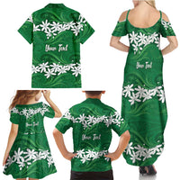 Personalised Cook Islands Rarotonga Family Matching Summer Maxi Dress and Hawaiian Shirt Tiare Maori Polynesian Waves Tattoo LT14 - Polynesian Pride
