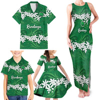 Personalised Cook Islands Rarotonga Family Matching Tank Maxi Dress and Hawaiian Shirt Tiare Maori Polynesian Waves Tattoo LT14 - Polynesian Pride