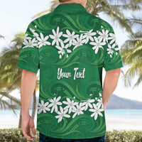 Personalised Cook Islands Rarotonga Hawaiian Shirt Tiare Maori Polynesian Waves Tattoo