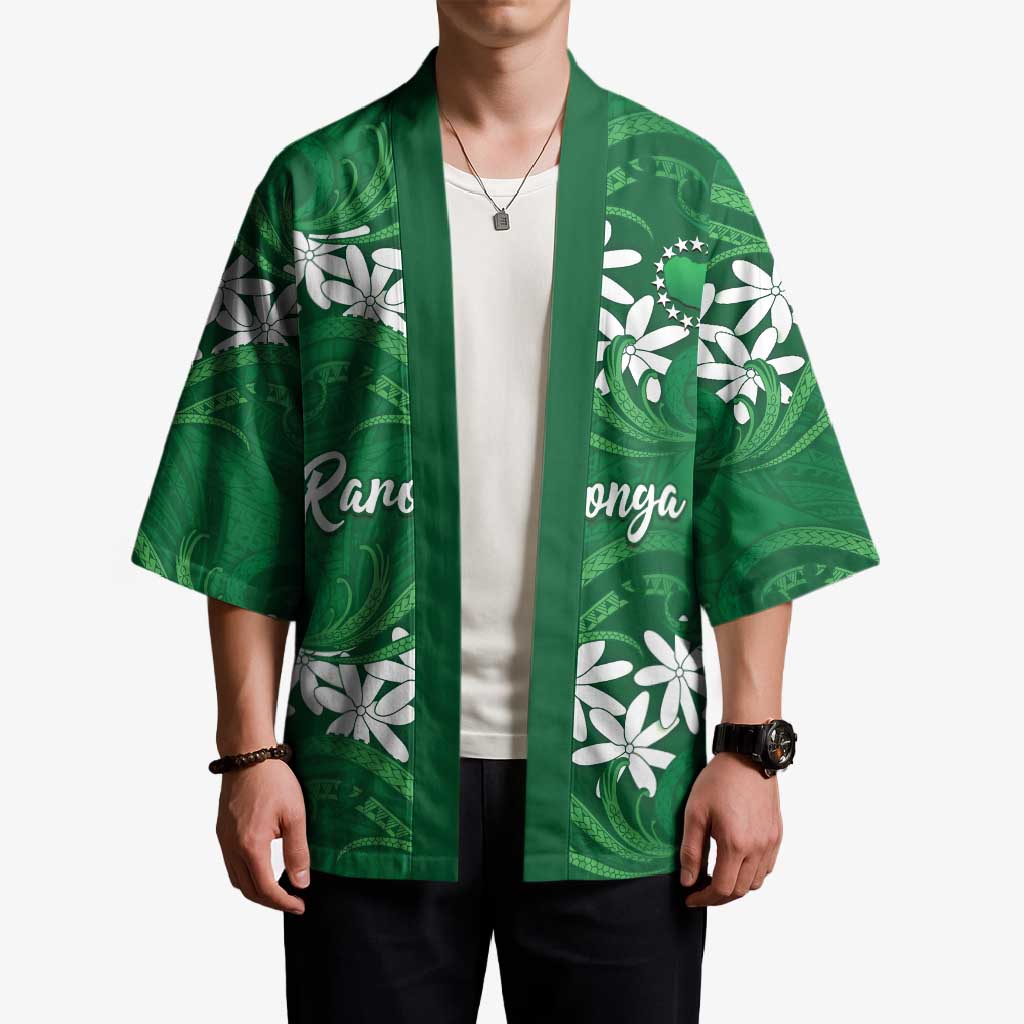 Personalised Cook Islands Rarotonga Kimono Tiare Maori Polynesian Waves Tattoo LT14 - Polynesian Pride