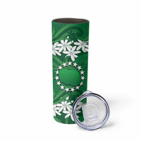 Personalised Cook Islands Rarotonga Skinny Tumbler Tiare Maori Polynesian Waves Tattoo LT14 - Polynesian Pride