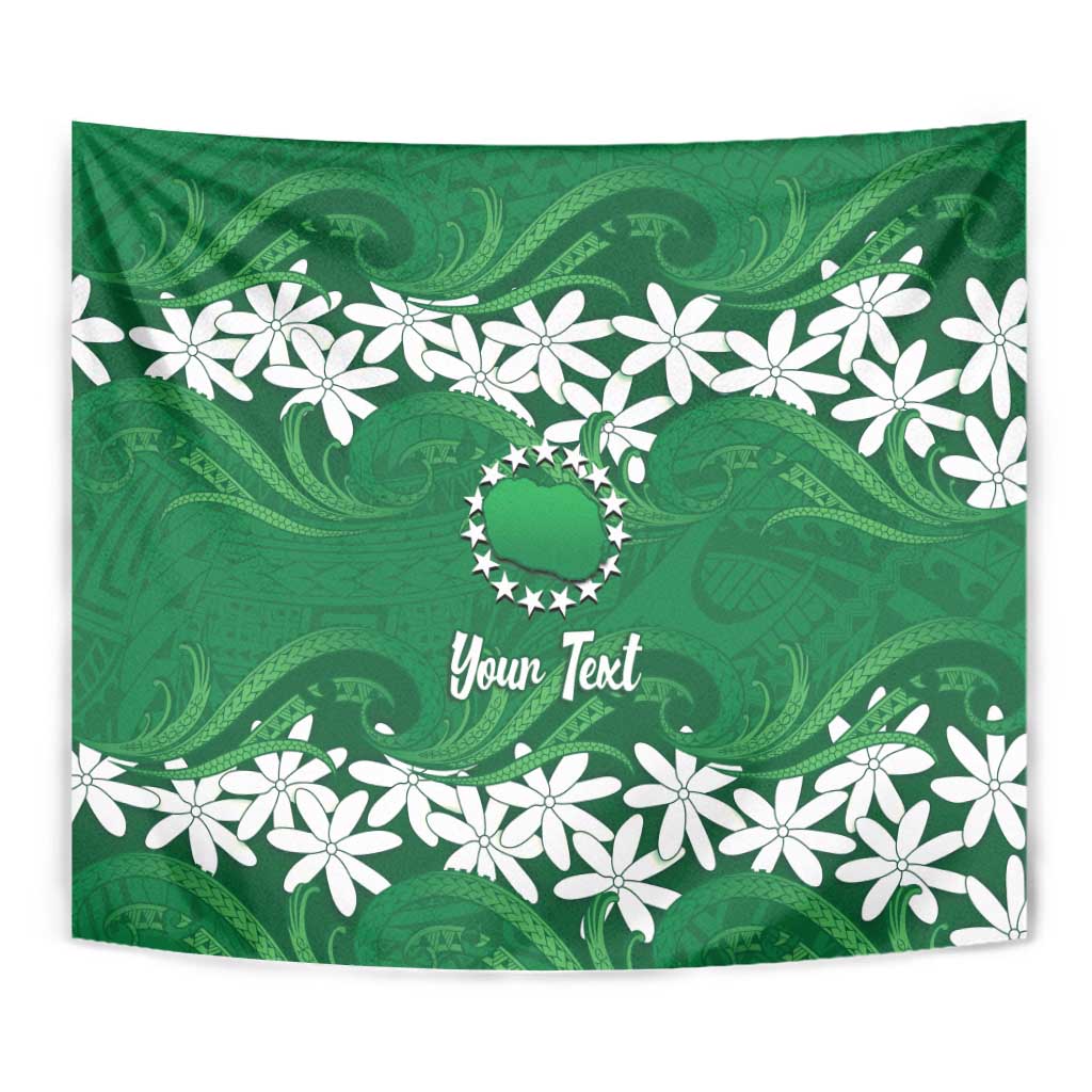 Personalised Cook Islands Rarotonga Tapestry Tiare Maori Polynesian Waves Tattoo