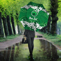 Personalised Cook Islands Rarotonga Umbrella Tiare Maori Polynesian Waves Tattoo