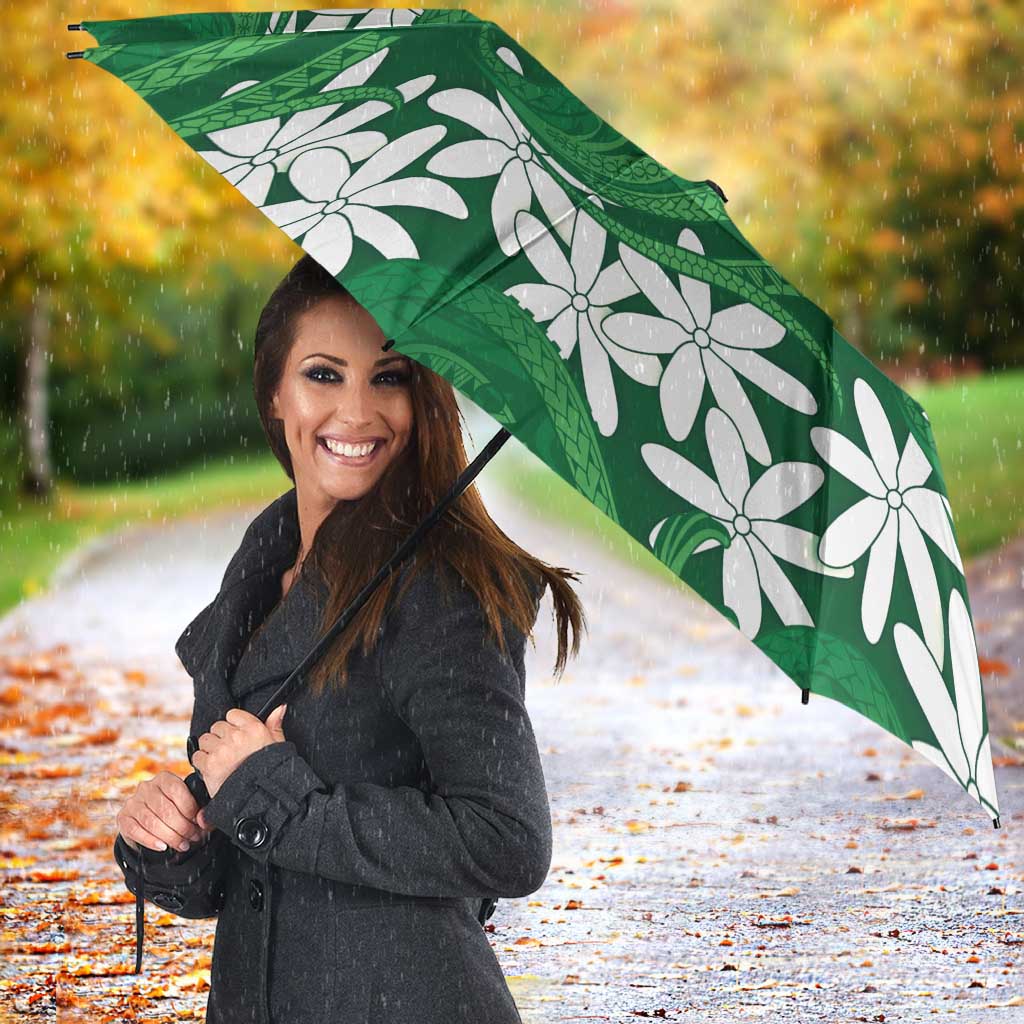 Personalised Cook Islands Rarotonga Umbrella Tiare Maori Polynesian Waves Tattoo