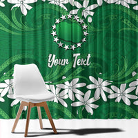 Personalised Cook Islands Rarotonga Window Curtain Tiare Maori Polynesian Waves Tattoo