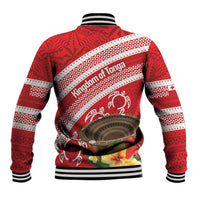 Kingdom Of Tonga Emancipation Day Baseball Jacket Tongan Ngatu With Kumete Red