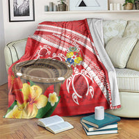 Kingdom Of Tonga Emancipation Day Blanket Tongan Ngatu With Kumete Red