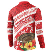 Kingdom Of Tonga Emancipation Day Button Sweatshirt Tongan Ngatu With Kumete Red