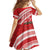 Kingdom Of Tonga Emancipation Day Family Matching Off The Shoulder Long Sleeve Dress and Hawaiian Shirt Tongan Ngatu With Kumete Red