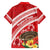 Kingdom Of Tonga Emancipation Day Family Matching Off The Shoulder Long Sleeve Dress and Hawaiian Shirt Tongan Ngatu With Kumete Red