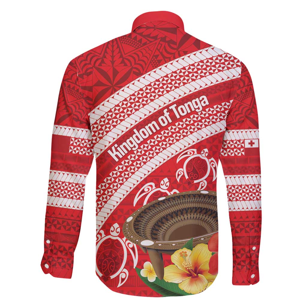 Kingdom Of Tonga Emancipation Day Family Matching Off Shoulder Short Dress and Hawaiian Shirt Tongan Ngatu With Kumete Red