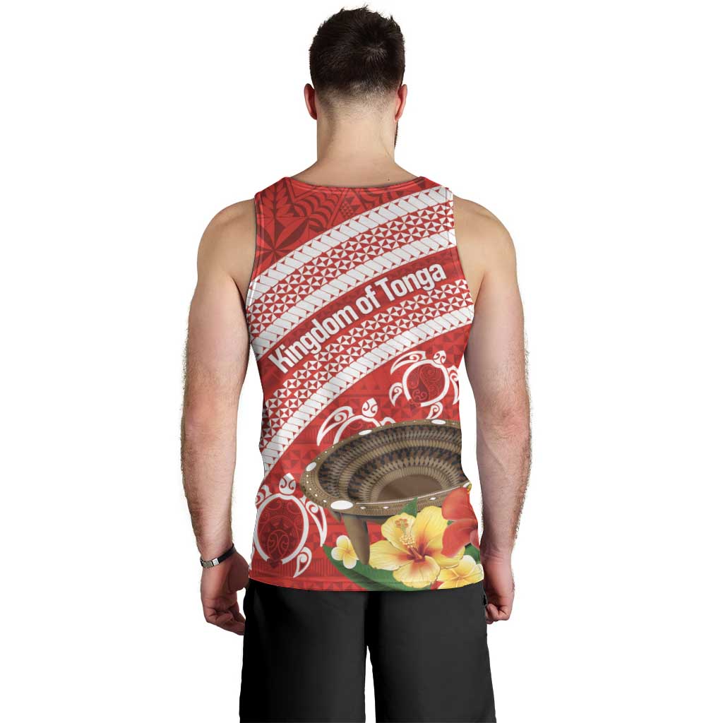 Kingdom Of Tonga Emancipation Day Men Tank Top Tongan Ngatu With Kumete Red