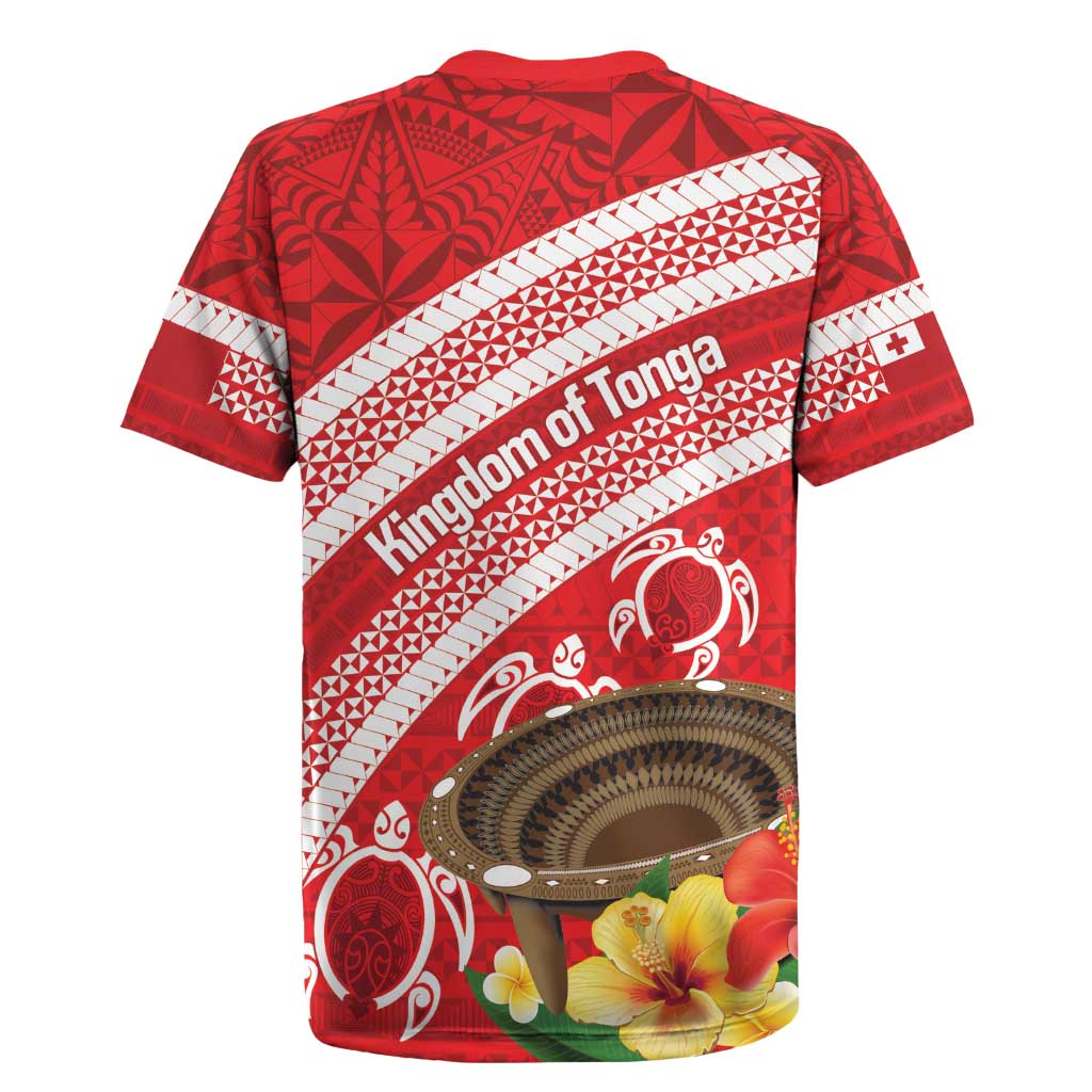 Kingdom Of Tonga Emancipation Day Rugby Jersey Tongan Ngatu With Kumete Red