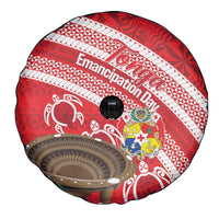 Kingdom Of Tonga Emancipation Day Spare Tire Cover Tongan Ngatu With Kumete Red