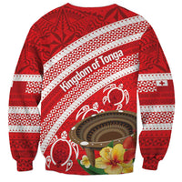 Kingdom Of Tonga Emancipation Day Sweatshirt Tongan Ngatu With Kumete Red