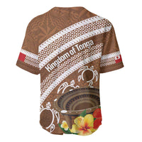 Kingdom Of Tonga Emancipation Day Baseball Jersey Tongan Ngatu With Kumete Brown