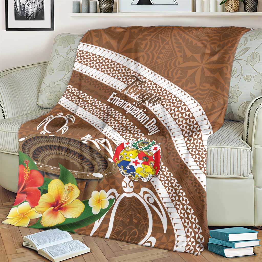 Kingdom Of Tonga Emancipation Day Blanket Tongan Ngatu With Kumete Brown