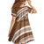 Kingdom Of Tonga Emancipation Day Family Matching Off The Shoulder Long Sleeve Dress and Hawaiian Shirt Tongan Ngatu With Kumete Brown