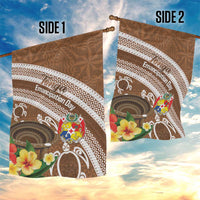 Kingdom Of Tonga Emancipation Day Garden Flag Tongan Ngatu With Kumete Brown
