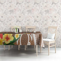 Kingdom Of Tonga Emancipation Day Tablecloth Tongan Ngatu With Kumete Brown