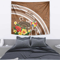Kingdom Of Tonga Emancipation Day Tapestry Tongan Ngatu With Kumete Brown