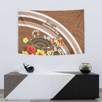 Kingdom Of Tonga Emancipation Day Tapestry Tongan Ngatu With Kumete Brown