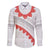 Tonga White Sunday Family Matching Off The Shoulder Long Sleeve Dress and Hawaiian Shirt Heilala Flowers Tongan Ngatu Pattern