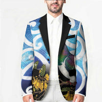 Kekeru New Zealand Matariki Blazer Kukupa Kowhai Maori New Year Blue Version LT14 - Polynesian Pride
