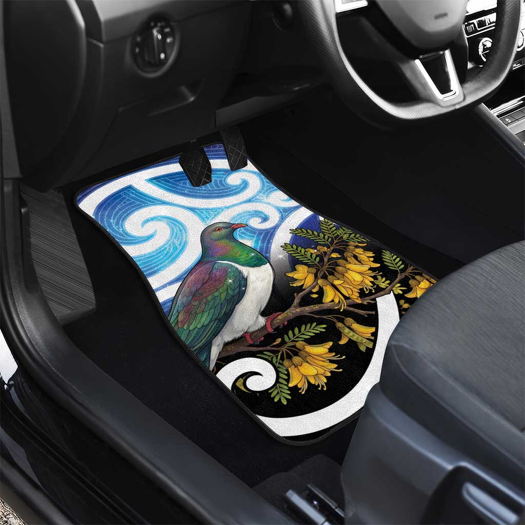 Kekeru New Zealand Matariki Car Mats Kukupa Kowhai Maori New Year Blue Version LT14 - Polynesian Pride