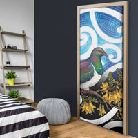 Kekeru New Zealand Matariki Door Cover Kukupa Kowhai Maori New Year Blue Version LT14 - Polynesian Pride