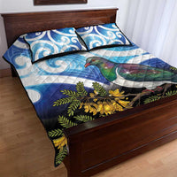 Kekeru New Zealand Matariki Quilt Bed Set Kukupa Kowhai Maori New Year Blue Version LT14 - Polynesian Pride