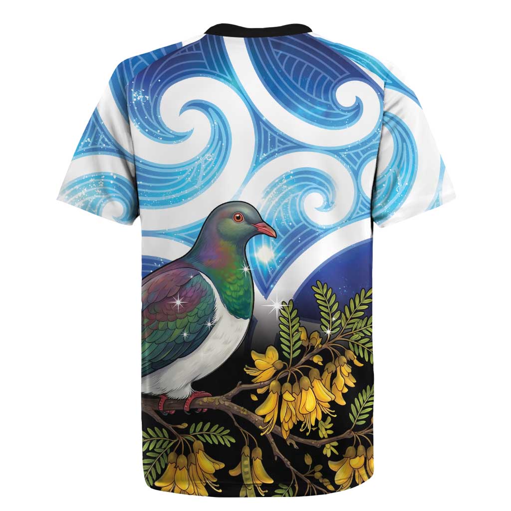 Kekeru New Zealand Matariki Rugby Jersey Kukupa Kowhai Maori New Year Blue Version LT14 - Polynesian Pride