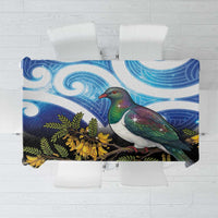 Kekeru New Zealand Matariki Tablecloth Kukupa Kowhai Maori New Year Blue Version LT14 Blue - Polynesian Pride