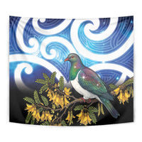 Kekeru New Zealand Matariki Tapestry Kukupa Kowhai Maori New Year Blue Version LT14 - Polynesian Pride