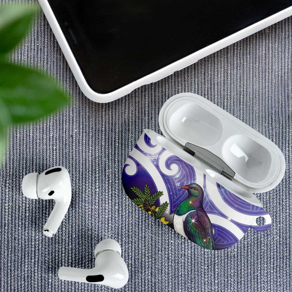 Kekeru New Zealand Matariki AirPods Case Kukupa Kowhai Maori New Year Purple Version LT14 - Polynesian Pride