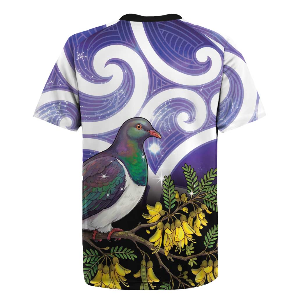 Kekeru New Zealand Matariki Rugby Jersey Kukupa Kowhai Maori New Year Purple Version LT14 - Polynesian Pride