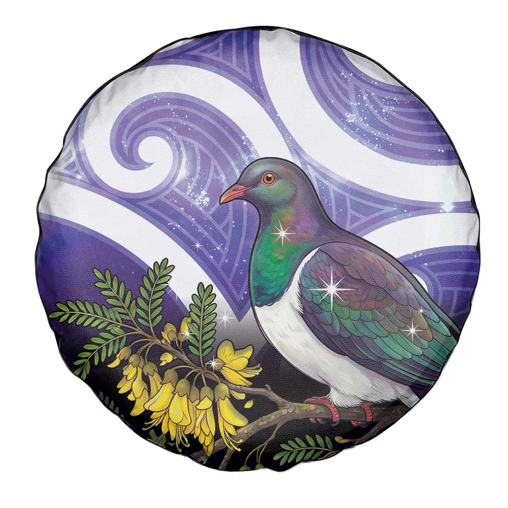 Kekeru New Zealand Matariki Spare Tire Cover Kukupa Kowhai Maori New Year Purple Version LT14 - Polynesian Pride