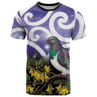 Kekeru New Zealand Matariki T Shirt Kukupa Kowhai Maori New Year Purple Version LT14 Purple - Polynesian Pride