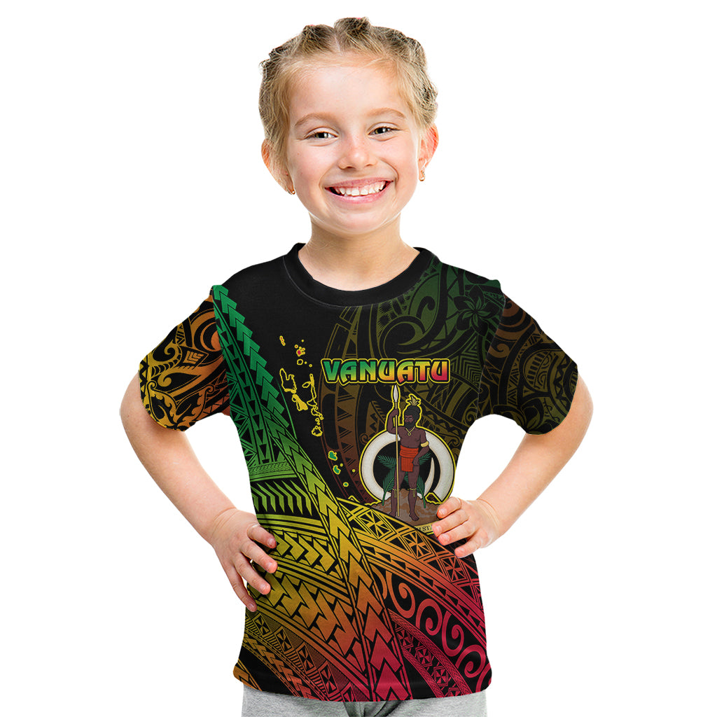 Personalised Vanuatu Kid T Shirt Proud To Be A Ni-Van LT14 Black - Polynesian Pride