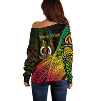 Personalised Vanuatu Off Shoulder Sweater Proud To Be A Ni-Van LT14 - Polynesian Pride