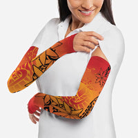 French Polynesia Manta Ray Tattoo Arm Sleeves Tahiti Hahalua Tiare Maori Gradient Style