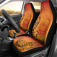 French Polynesia Manta Ray Tattoo Car Seat Cover Tahiti Hahalua Tiare Maori Gradient Style LT14 - Polynesian Pride