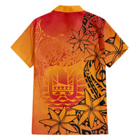 French Polynesia Manta Ray Tattoo Family Matching Short Sleeve Bodycon Dress and Hawaiian Shirt Tahiti Hahalua Tiare Maori Gradient Style LT14 - Polynesian Pride
