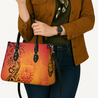 French Polynesia Manta Ray Tattoo Leather Bag Tahiti Hahalua Tiare Maori Gradient Style LT14 - Polynesian Pride