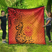 French Polynesia Manta Ray Tattoo Quilt Tahiti Hahalua Tiare Maori Gradient Style